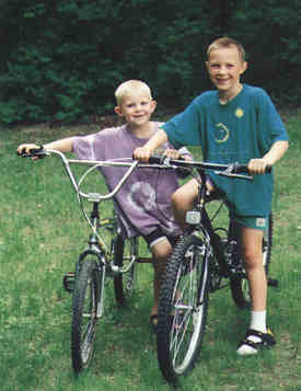 Nick & Jake on bikes