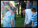 32 ceremony at Jan's graveside